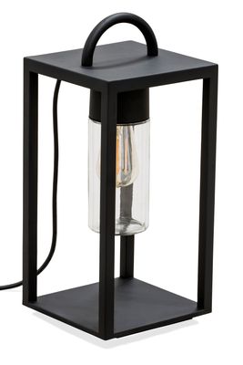 Moderne buitenlamp lounge Bologna armatuur max 40W E27 fitting met 5m aansluitsnoer matzwart