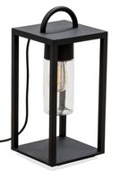 Moderne buitenlamp lounge Bologna armatuur max 40W E27 fitting met 5m aansluitsnoer matzwart