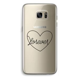 Forever heart black: Samsung Galaxy S7 Edge Transparant Hoesje