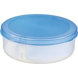 Taartdoos - 3x - transparant/blauw - rond - 35 cm - met lift - bewaardoos voor taart