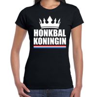 Honkbal koningin t-shirt zwart dames - Sport / hobby shirts 2XL  - - thumbnail