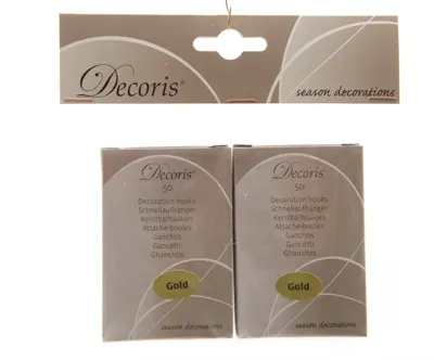 Kerstbalhaakjes l3.5cm gd s50 2st