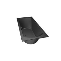 Xenz Lagoon Duobad - 180x80x53 - afvoer Midden - acryl - ebony 6928-29