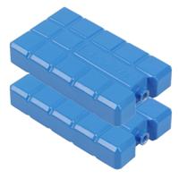 Dikke Koelelement - Set van 4x stuks - 400 ml - brede blokken - 17 x 9 x 3 cm - blauw - voor koelbox