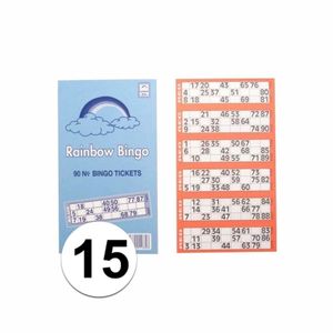 15x Bingokaarten 1-90