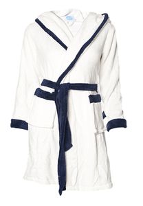 Deluxe white-blue badjas / dames badjas - L/XL