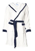 Deluxe white-blue badjas / dames badjas - L/XL
