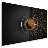 Schilderij - Espresso en Koffiebonen, Premium print - thumbnail