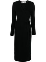 DVF Diane von Furstenberg robe-portefeuille Astrid en laine - Noir