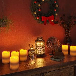 VidaXL Led-kaarsen 24 st vlamloos met afstandsbediening warmwit