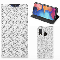 Samsung Galaxy A20e Hoesje met Magneet Stripes Dots