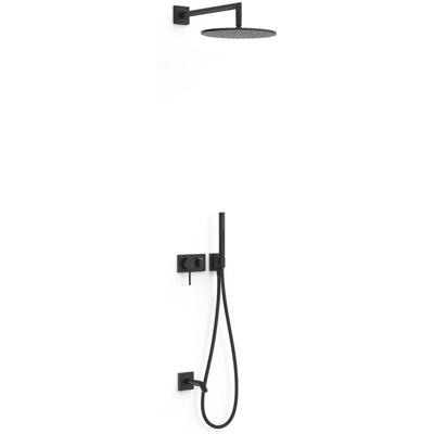 Regendouche set Tres 3V | Inbouw | Mengkraan | 3-weg | Rond | Zwart mat