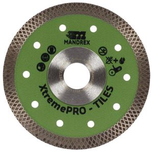 Diamantzaagblad 125mm Tegels Xtremepro Mandrex voor de haakseslijper