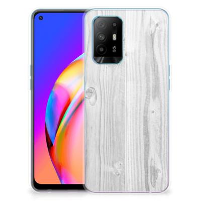OPPO A94 5G | Reno5 Z | Bumper Hoesje | White Wood