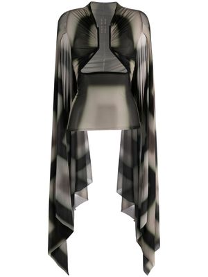 Rick Owens haut drapé à effet de transparence - Noir