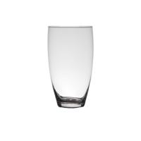 Vaas - transparant - 25 x 14 cm - glas - home-basics - vazen - bloemenvaas