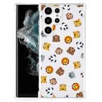 Doorzichtige Silicone Hoesje voor Samsung Galaxy S22 Ultra Dieren Emojis