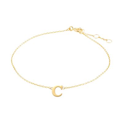 Minimalistische letter armband - 14K GOUD - Goud - C