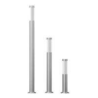 VidaXL 3-delige tuinlampenset waterdicht roestvrij staal