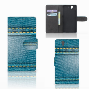 Sony Xperia Z Wallet Case met Pasjes Jeans
