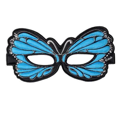 Vlinder oogmasker - blauw - voor kinderen - vlindermasker - verkleedaccessoires
