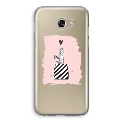 Zwart-wit cactus: Samsung Galaxy A5 (2017) Transparant Hoesje