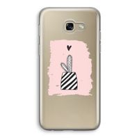 Zwart-wit cactus: Samsung Galaxy A5 (2017) Transparant Hoesje