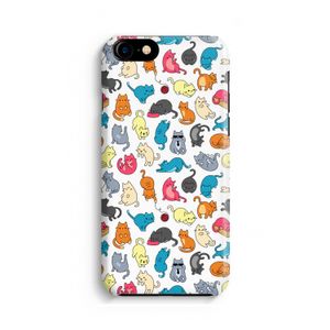 Kleurrijke katten: iPhone 8 Volledig Geprint Hoesje