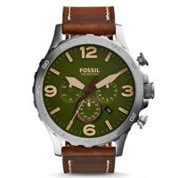 Horlogeband Fossil JR1508 Leder Bruin 24mm