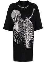 Philipp Plein robe imprimée Skeleton à manches courtes - Noir