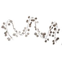 Kerstboom slinger - met bladeren - champagne - 200 cm - kunststof - kerstboomversiering Kerstboom slinger - met bladeren - champagne - 200 cm - kunststof - kerstboomversiering