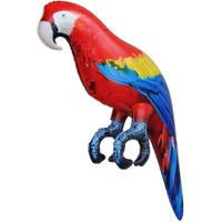 Opblaas ara papegaai vogel dieren 25 cm realistische print - thumbnail