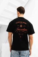 Jorcustom Handscript Loose Fit T-Shirt Heren Zwart/Oranje - Maat L - Kleur: ZwartOranje | Soccerfanshop