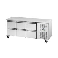 Koeltafel op wielen - 410 l - 6 laden - 179,5 x 70 cm - Klasse B - RVS - Royal Catering