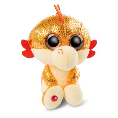 Nici glubschis pluchen knuffel draak oranje yo-yo, 15cm