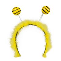 Diadeem Bij - geel/zwart - kunststof - haarband - carnaval - verkleden Diadeem Bij - geel/zwart - kunststof - haarband - carnaval - verkleden