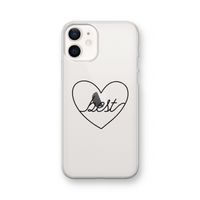 Best heart black: iPhone 12 Transparant Hoesje