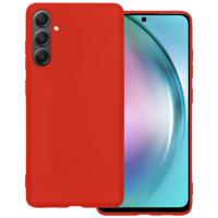 Basey Samsung Galaxy A54 Hoesje Siliconen Hoes Case Cover -Rood