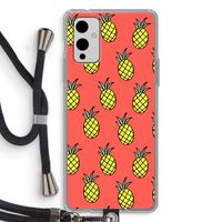 Ananas: OnePlus 9 Transparant Hoesje met koord