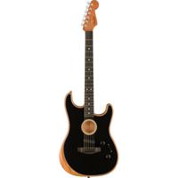 Fender American Acoustasonic Stratocaster Black met gigbag - thumbnail