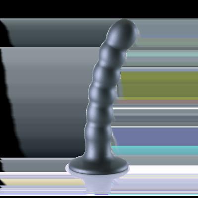 Ouch! by Shots Gekraalde Siliconen G-Spot Dildo - 5'' / 13 cm - Gunmetal