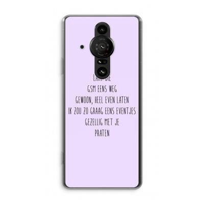 GSM: Sony Xperia Pro-I Transparant Hoesje