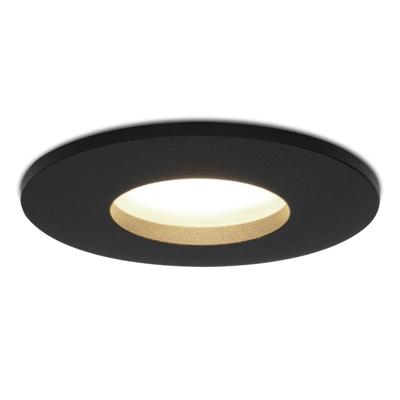 Porto - LED Inbouwspots - 5 Watt 400 lumen - 4000K Neutraal wit - GU10 - Dimbaar - Rond - IP44 voor badkamer, buiten en binnen - Zwart