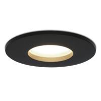 Porto - LED Inbouwspots - 5 Watt 400 lumen - 4000K Neutraal wit - GU10 - Dimbaar - Rond - IP44 voor badkamer, buiten en binnen - Zwart