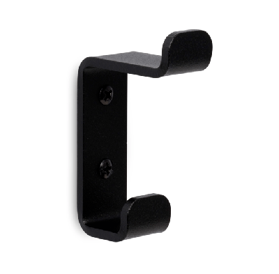 LIROdesign kapstokhaak dubbel zwart - per stuk