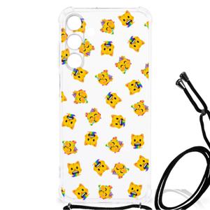 Doorzichtige Silicone Hoesje voor Samsung Galaxy A25 Katten Emojis