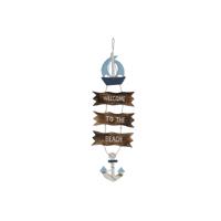 Ophangdecoratie Home ESPRIT Blauw Natuurlijk 25 x 2 x 74 cm