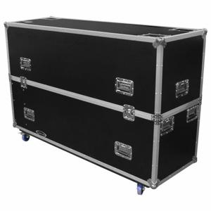 Odyssey FZ2FSM65W Dual 60-65" Flat Screen Monitor flightcase met wieltjes