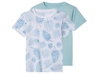 lupilu Set van 2 kinder T-shirts (Wit/blauw, 98/104)
