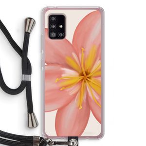 Pink Ellila Flower: Samsung Galaxy A51 5G Transparant Hoesje met koord